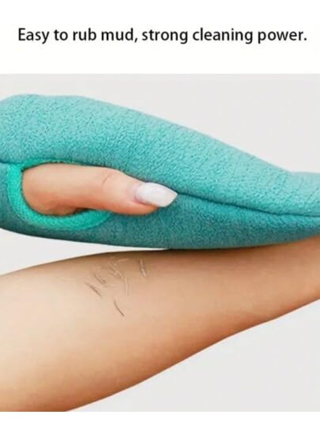 Shein 1pc Exfoliating Bath Body Scrub Cleaning Mitt, Dead Skin Removal Glove, Dual-Sided Body Cleaning Tool For SPA Foam Massage, Exfoliating Towel, Reversible Bath Mitt For Peeling, Suitable For Hydrotherapy, Massage And Body Scrubbing, Body Scrub Bath Accessories, Dead Skin Remover And Face Massager, Comes With Multi-Color Deep Cleansing Bath Towel - Image 2